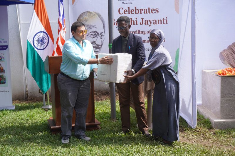 Unveiling of the bust of Mahatma Gandhi in Monrovis on Gandhi Jayanti - 2 October 2026